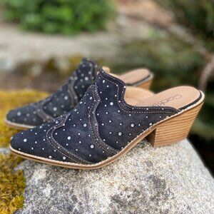 Corkys Black Washed Denim Tex Mex Slip-On Booties
